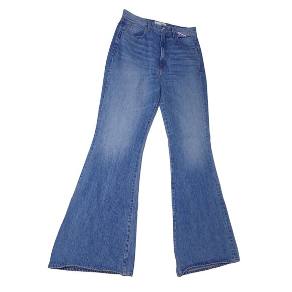 🆕 SLVRLAKE Indiana High Rise Super Flared Leg Jeans Monday Blue Sz 30 - Picture 4 of 9